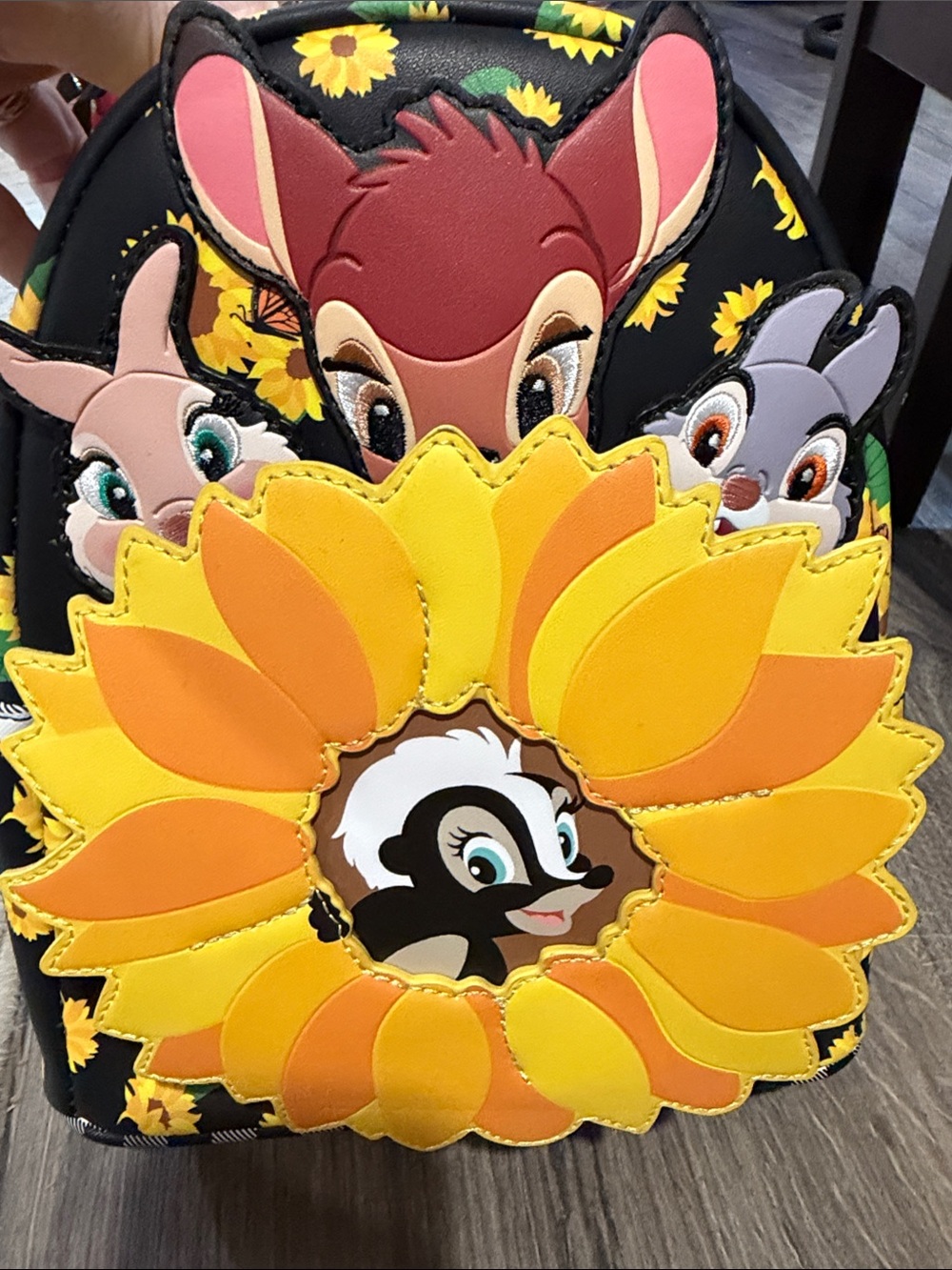 Loungefly Disney Bambi & Friends Sunflower Mini Backpack - Yellow/Black/Orange